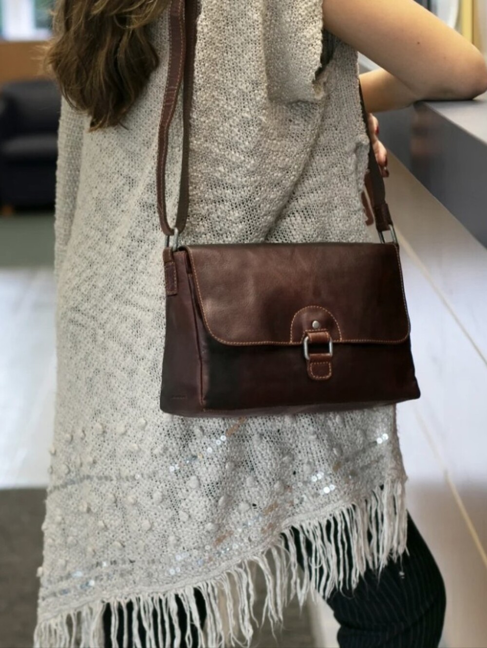 Jack Georges Voyager Olivia Leather Handbag